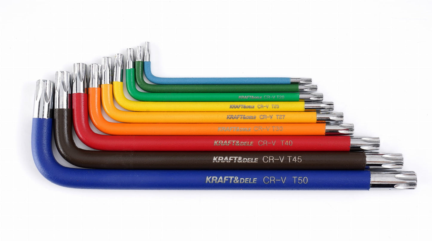 Set od 9 imbus ključeva u boji, Torx,