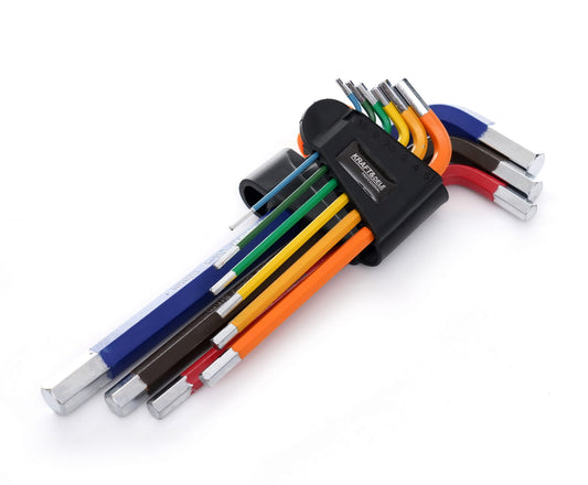 SET OBOJENIH IMBUSNIH KLJUČEVA 9 KOMADA