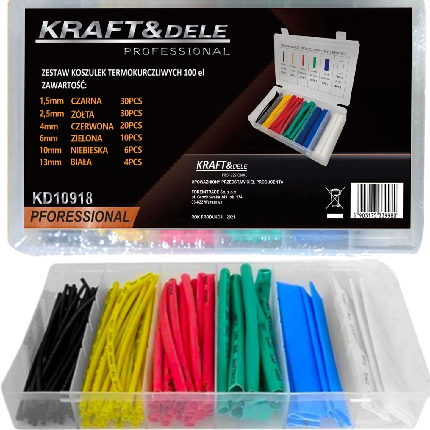 Set termoskupljajućih cijevi od 100 komada