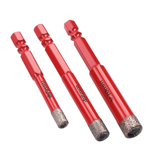 Set dijamantnih rupnih pila za kameninu, 3 dijela, HEX 6, 8, 10 mm