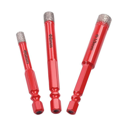Set dijamantnih rupnih pila za kameninu, 3 dijela, HEX 6, 8, 10 mm